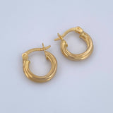 Hoop Earrings 1.5gr / 0.6in / 18K Gold &