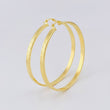 Hoop Earrings Tribal 6.8g / 2 1/4 in Yellow Gold 18K