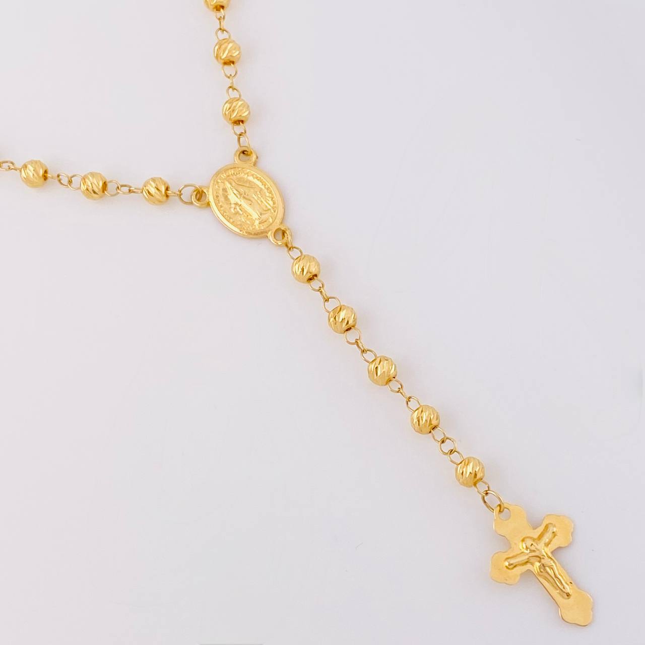 Rosario Virgen Milagrosa 10g / 24 in / 4mm Oro Amarillo 18K