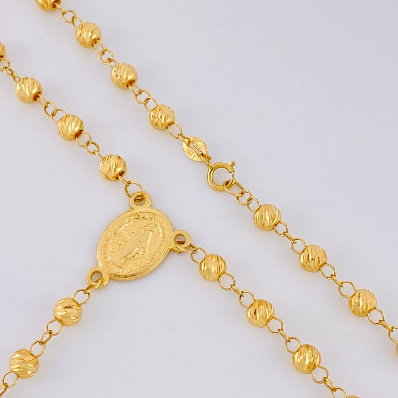 Rosario Virgen Milagrosa 10g / 24 in / 4mm Oro Amarillo 18K
