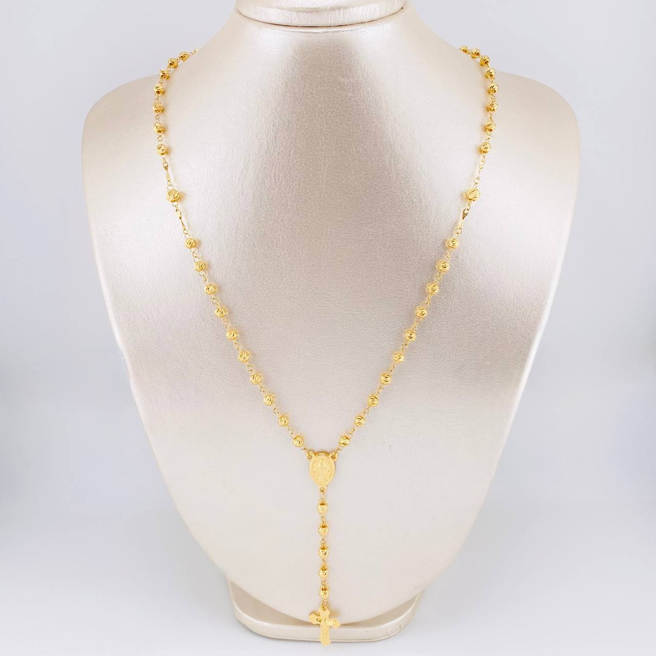 Rosario Virgen Milagrosa 10g / 24 in / 4mm Oro Amarillo 18K