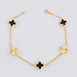 Pulso Trebol Aro Seguido 3.8g / 7 3/4 in / 10.2mm Oro Amarillo 18K