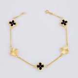 Pulso Trebol Aro Seguido 3.8g / 7 3/4 in / 10.2mm Oro Amarillo 18K