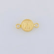 Herraje Letra W Marco Bordeado 0.45g / 1/2 in Oro Amarillo 18K