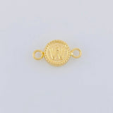 Herraje Letra W Marco Bordeado 0.45g / 1/2 in Oro Amarillo 18K