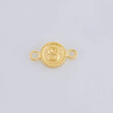 Herraje Letra S Marco Bordeado 0.4g / 1/2 in Oro Amarillo 18K