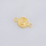 Herraje Letra S Marco Bordeado 0.4g / 1/2 in Oro Amarillo 18K