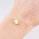 Herraje Letra S Marco Bordeado 0.4g / 1/2 in Oro Amarillo 18K