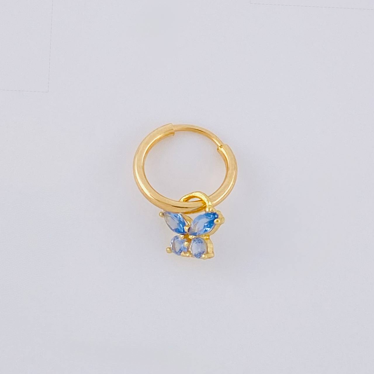 Piercing Aro Dije Mariposa 0.3g / 1/2 in Oro Amarillo 18K