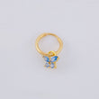 Piercing Aro Dije Mariposa 0.3g / 1/2 in Oro Amarillo 18K