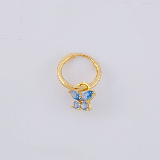 Piercing Aro Dije Mariposa 0.35g / 1/2 in Oro Amarillo 18K