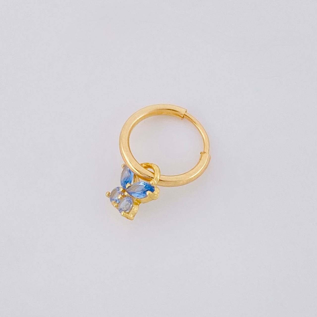 Piercing Aro Dije Mariposa 0.35g / 1/2 in Oro Amarillo 18K