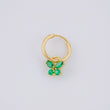 Hoop Earrings Butterfly Pendant 0.35g / 1/2 in Yellow Gold 18K
