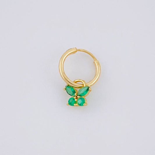 Piercing Aro Dije Mariposa 0.3g / 1/2 in Oro Amarillo 18K
