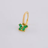 Piercing Aro Dije Mariposa 0.3g / 1/2 in Oro Amarillo 18K