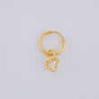 Hoop Piercing Heart Pendant 0.3g / 3/4 in 18K Yellow Gold