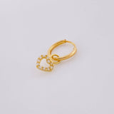 Hoop Piercing Heart Pendant 0.3g / 3/4 in 18K Yellow Gold