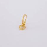 Hoop Piercing Heart Pendant 0.3g / 3/4 in 18K Yellow Gold