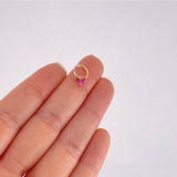 Hoop Earrings Butterfly Pendant 0.35g / 1/2 in Yellow Gold 18K