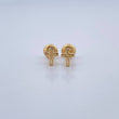Stud Earrings Cross Silhouette 0.7gr / 18K Gold &