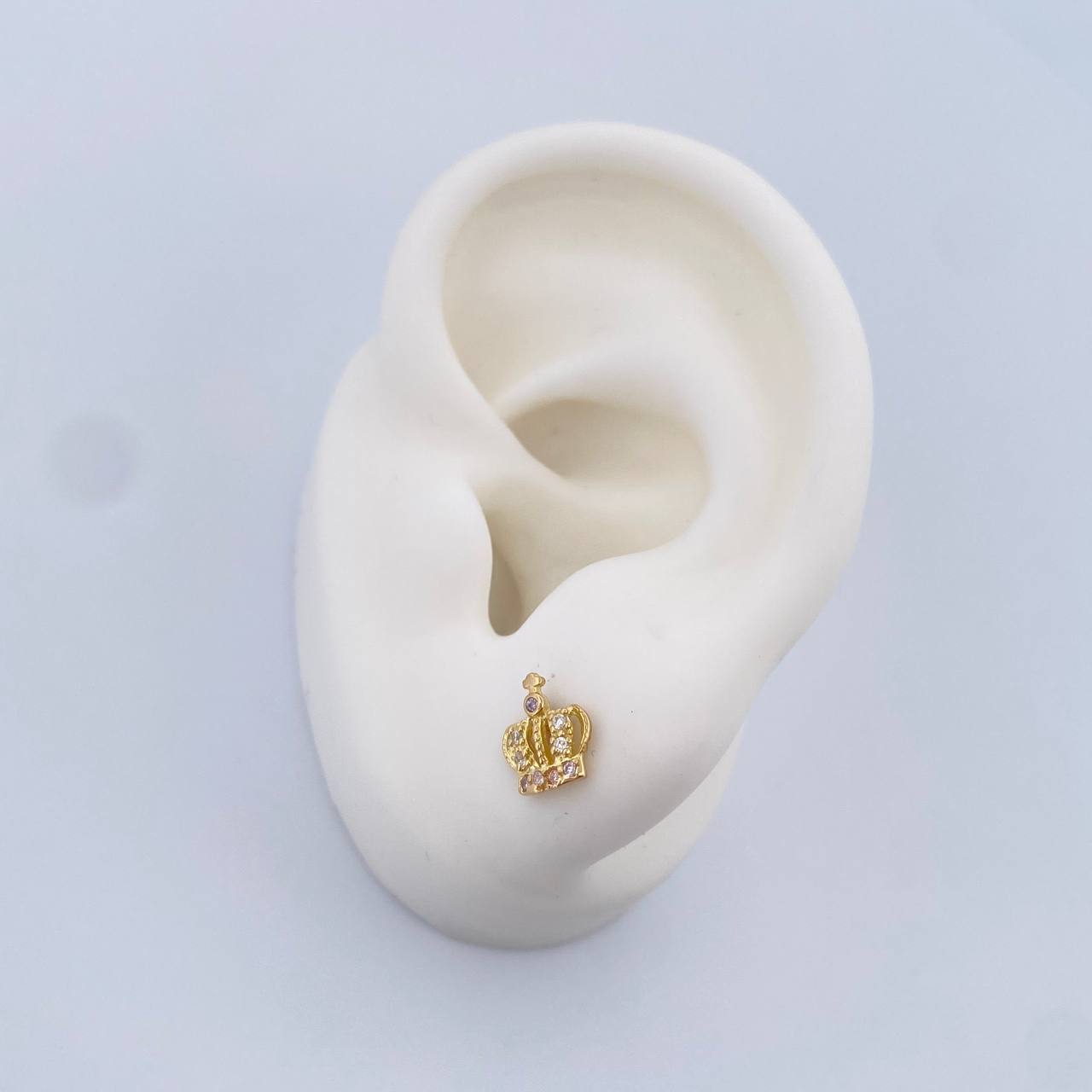 Stud Earrings Crown 1.15gr / 18K Gold &