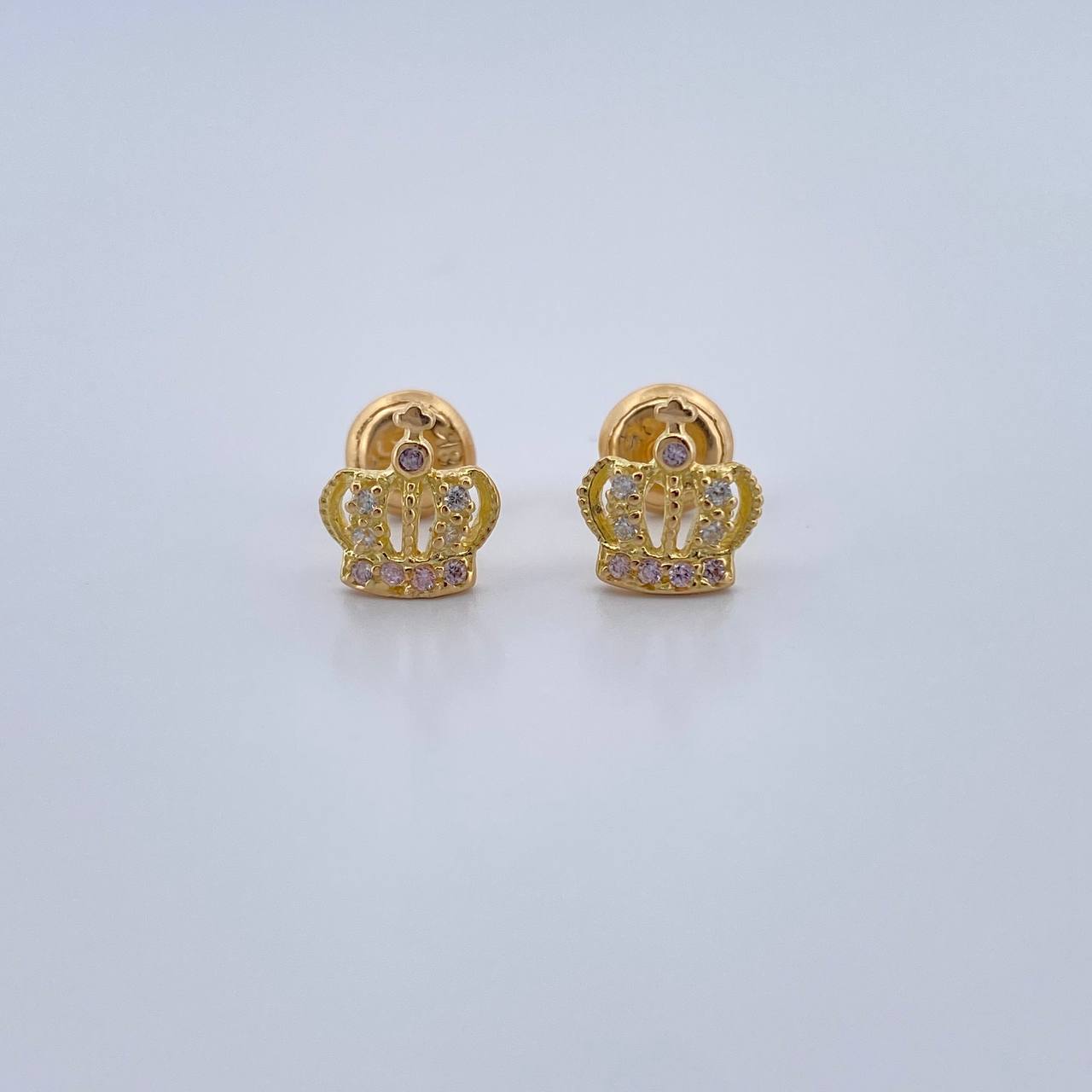 Stud Earrings Crown 1.15gr / 18K Gold &