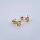 Stud Earrings Crown 1.15gr / 18K Gold &