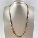 Cuban Links 42.5gr / 62.5cm / 9mm Lobster Claw Box White Zirconia Yellow Gold 18K