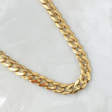 Cuban Links 42.5gr / 62.5cm / 9mm Lobster Claw Box White Zirconia Yellow Gold 18K