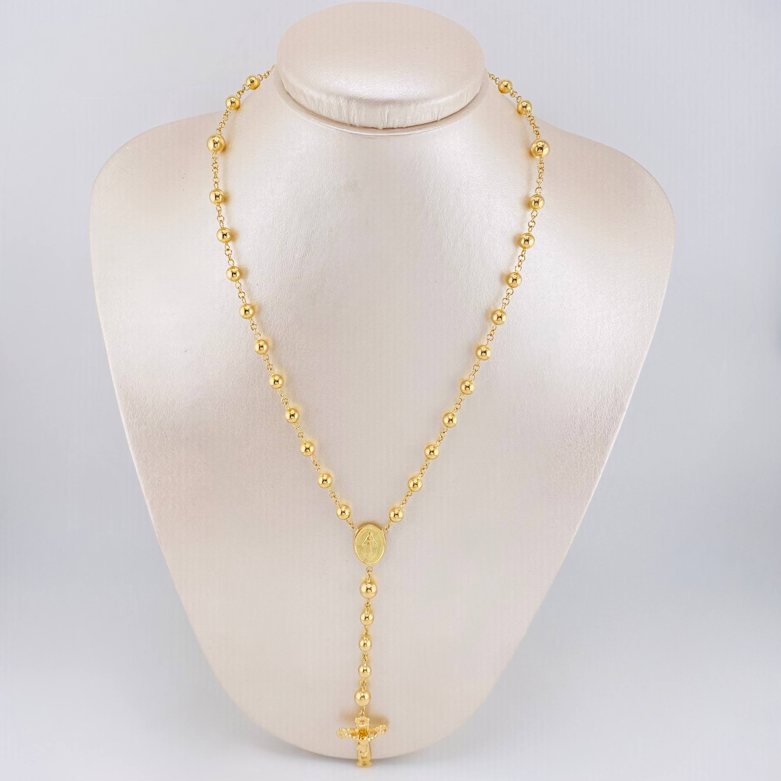 Rosario Virgen Milagrosa 14.65gr / 27 1/2 in / 4.8mm Oro Amarillo 18K *
