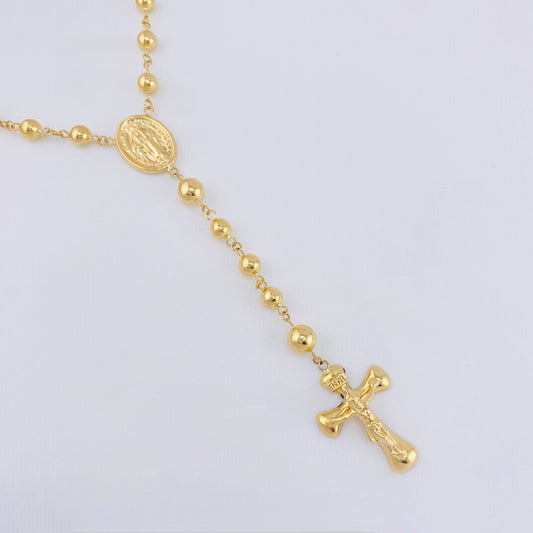 Rosario Virgen Milagrosa 13.5gr / 27 1/2 in / Oro Amarillo 18K