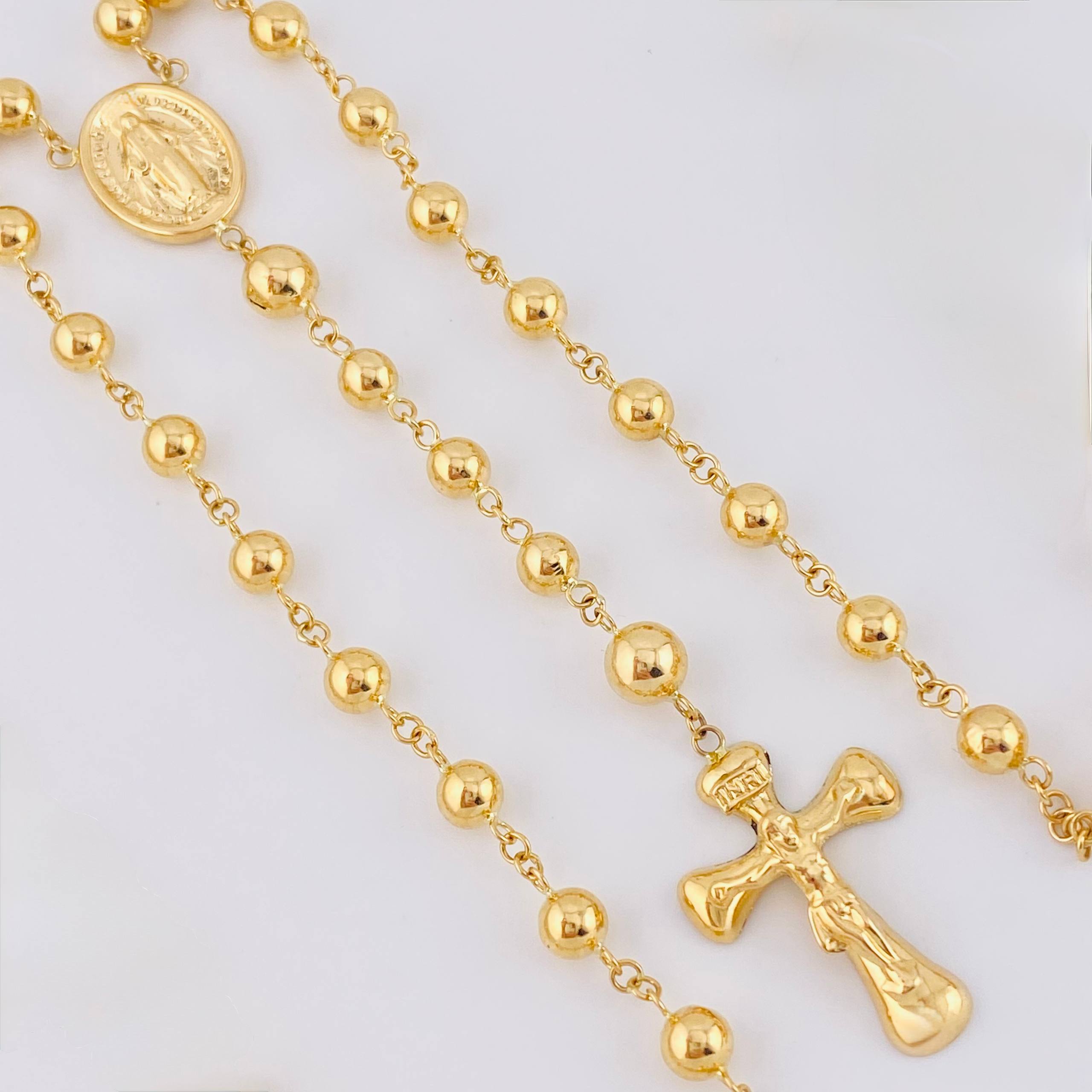 Rosario Virgen Milagrosa 13.5gr / 27 1/2 in / Oro Amarillo 18K