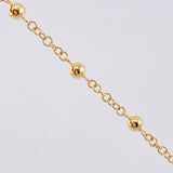 Tobillera Denario Virgen Milagrosa 4.15gr / 9 in / 3.9mm Oro Amarillo 18K *