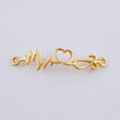 Herraje Corazon Electrocardiograma 0.8gr / 1 1/4 in / Oro Amarillo 18K