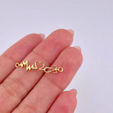 Herraje Corazon Electrocardiograma 0.8gr / 1 1/4 in / Oro Amarillo 18K