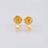 Stud Earrings Bead 0.45gr / 3mm Yellow Gold 18K ©