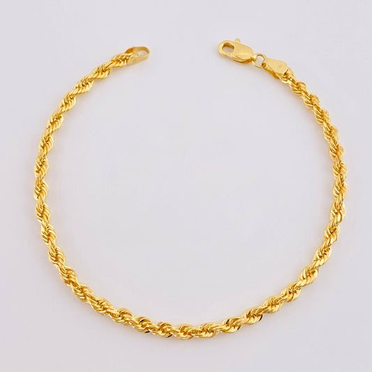 Pulso Lazo 3.35gr / 7 1/2 in / 3.3mm Oro Amarillo +3 18K *