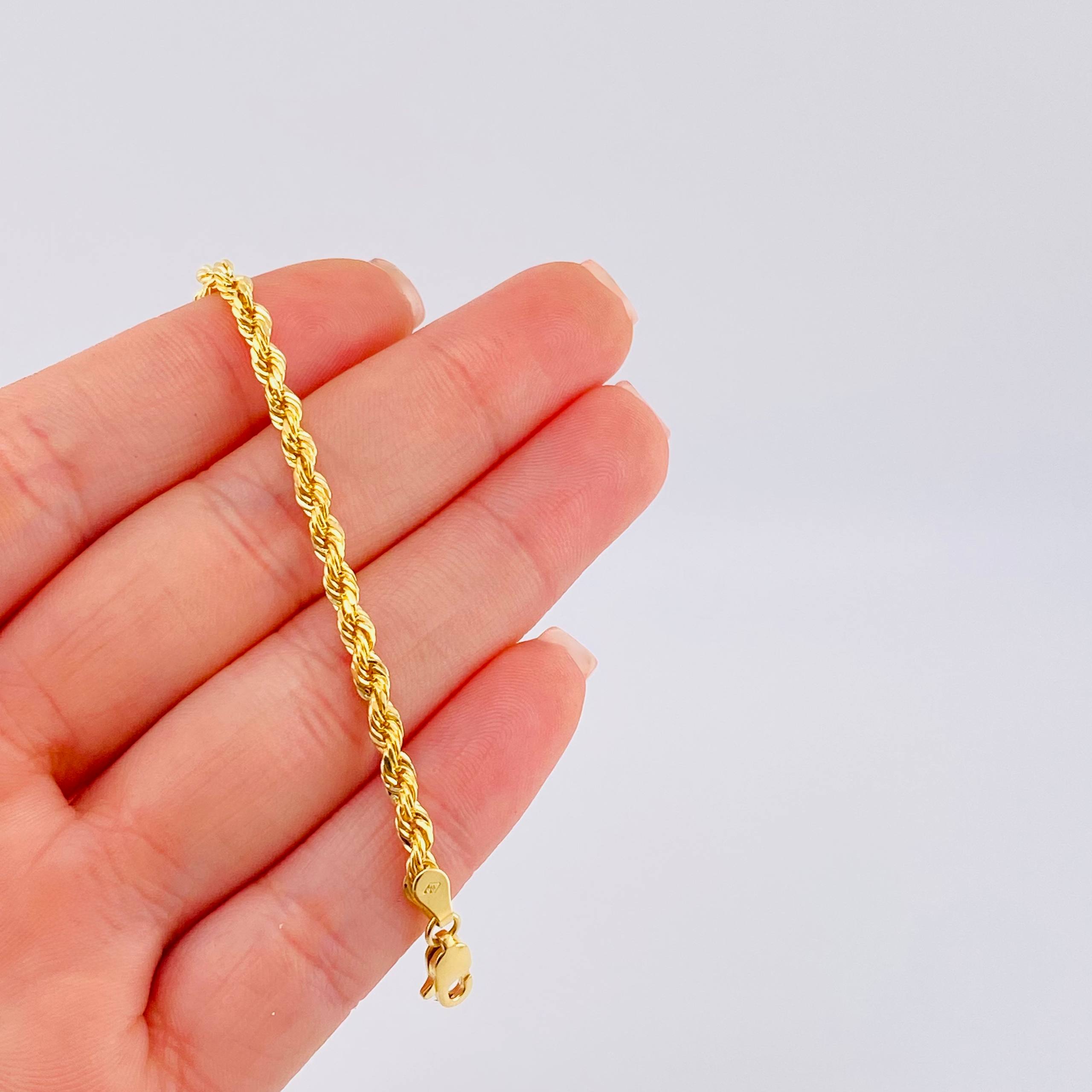 Pulso Lazo 3.35gr / 7 1/2 in / 3.3mm Oro Amarillo +3 18K ©