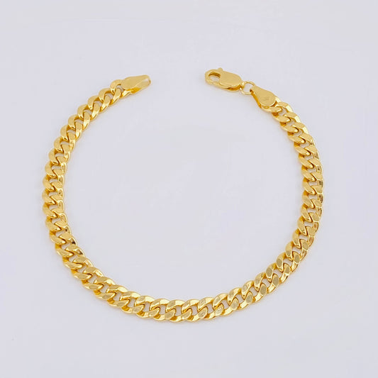 Pulso Cubano 3.9g / 8 in / 5mm Oro Amarillo 18K