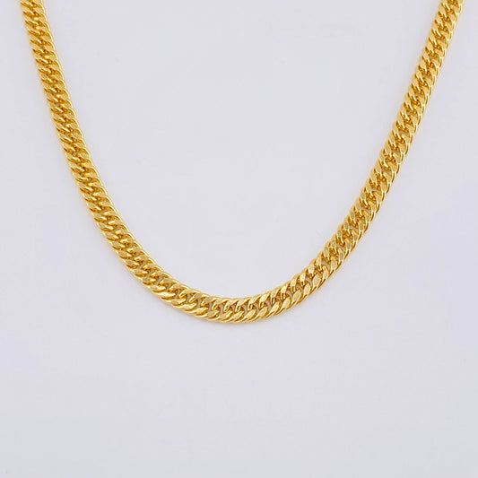 Reticulated Cuban Links 13.75gr / 23 1/2 in / 4mm 18K Yellow Gold +3 *