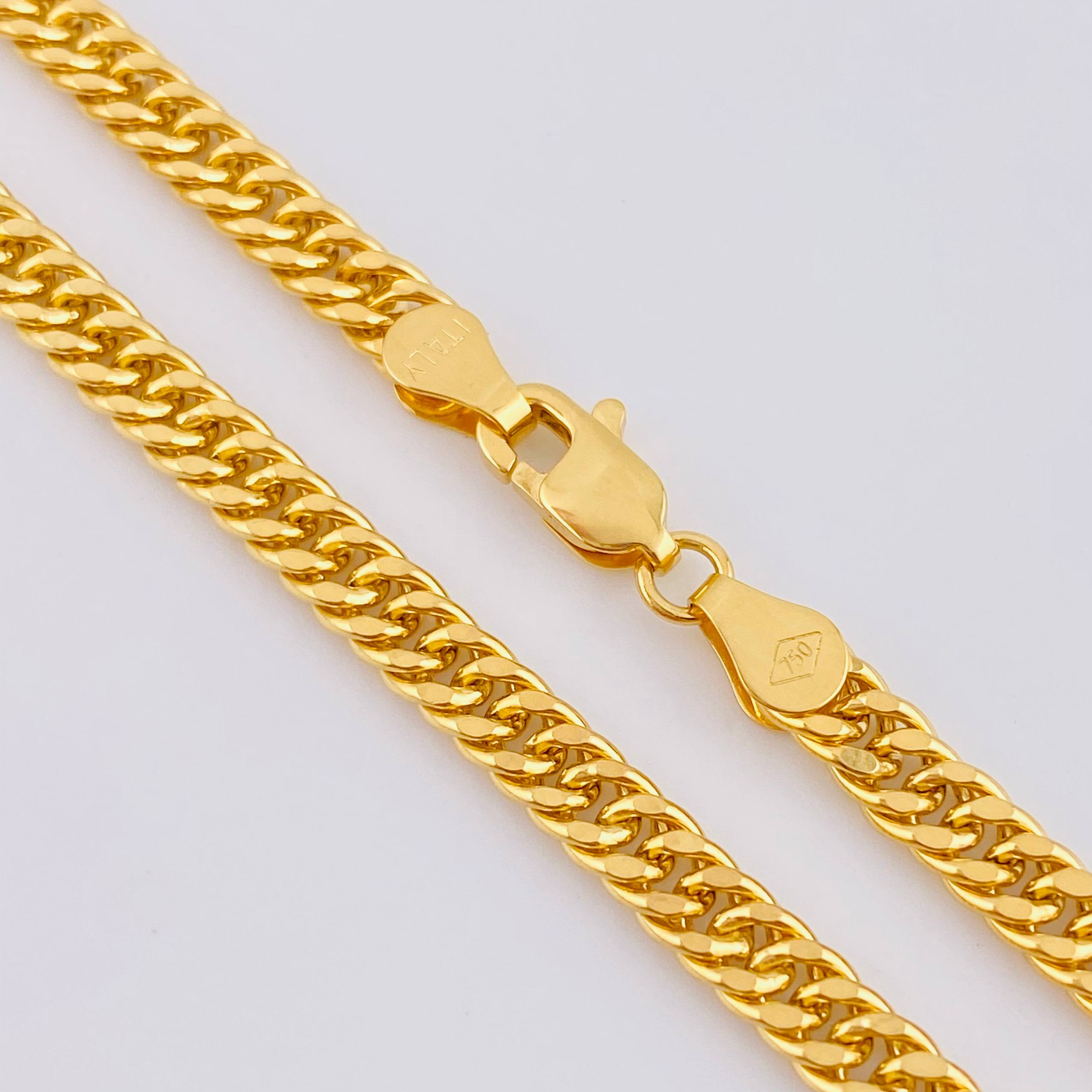 Cadena Cubana Reticulada 13.65gr / 23 1/2 in / 4mm Oro Amarillo +3 18K