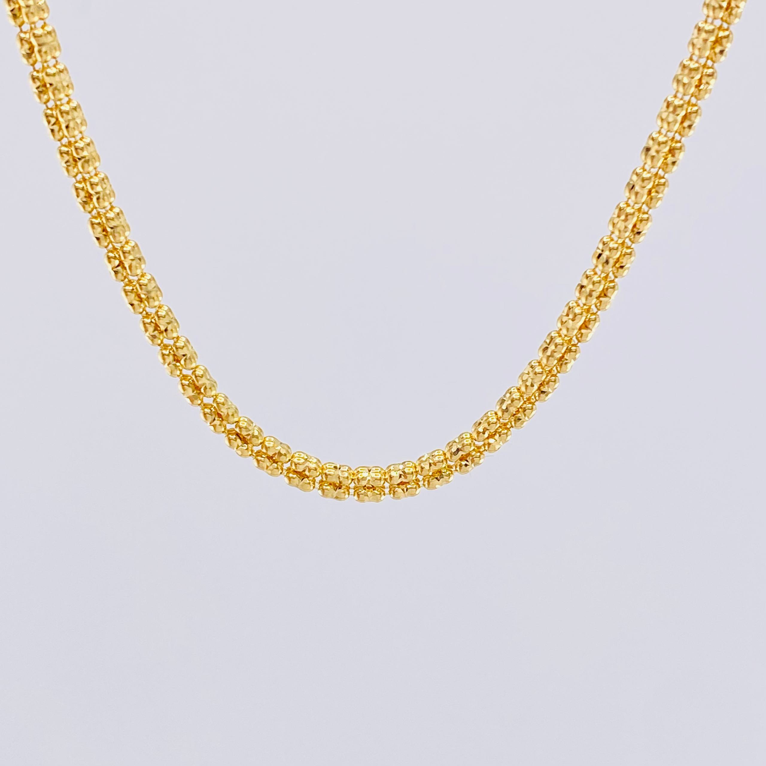 Ice Chain 12.3g / 24 in / 2.4mm 18K Yellow Gold