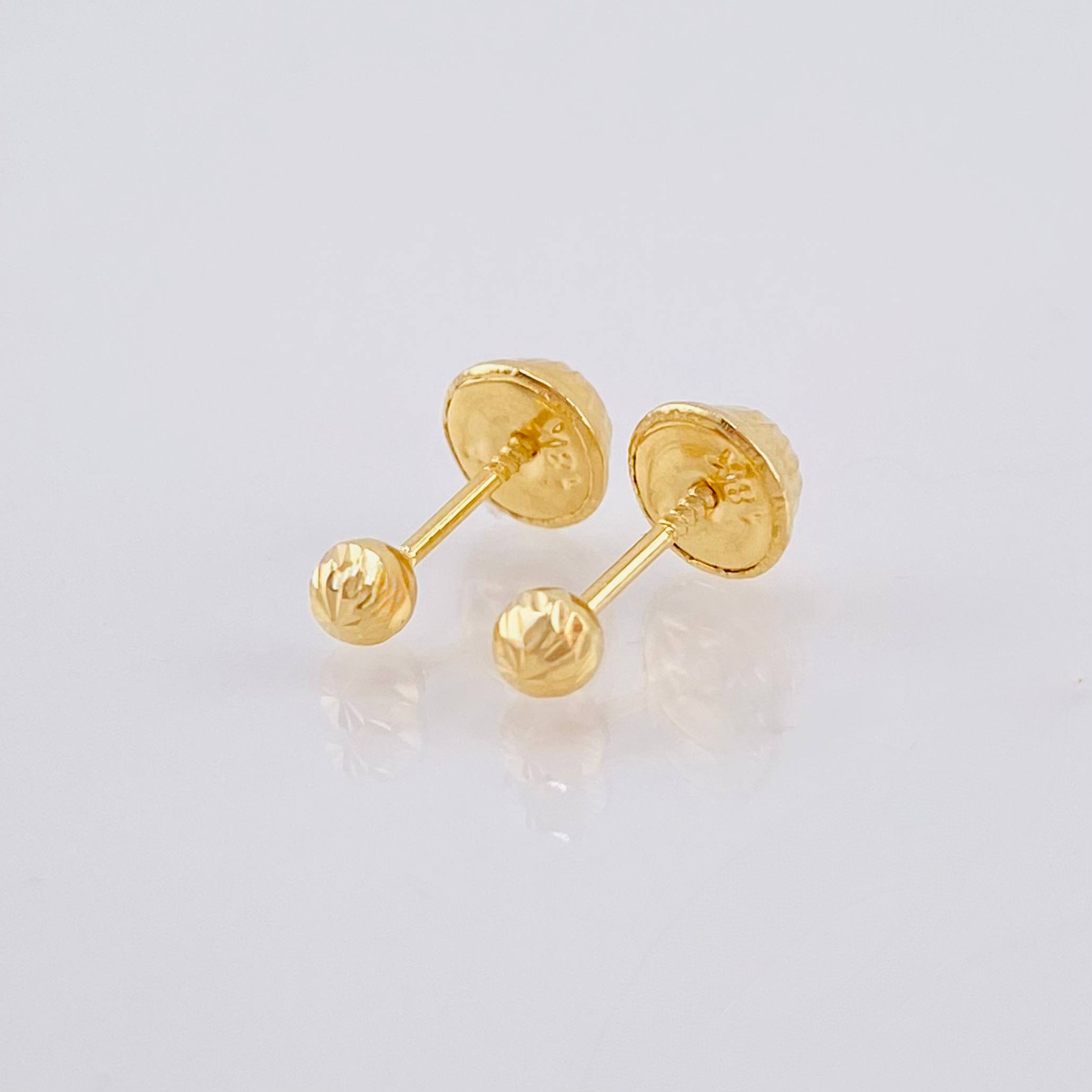 Topos Bola Diamantado 0.4gr / 3mm Oro Amarillo 18K ©