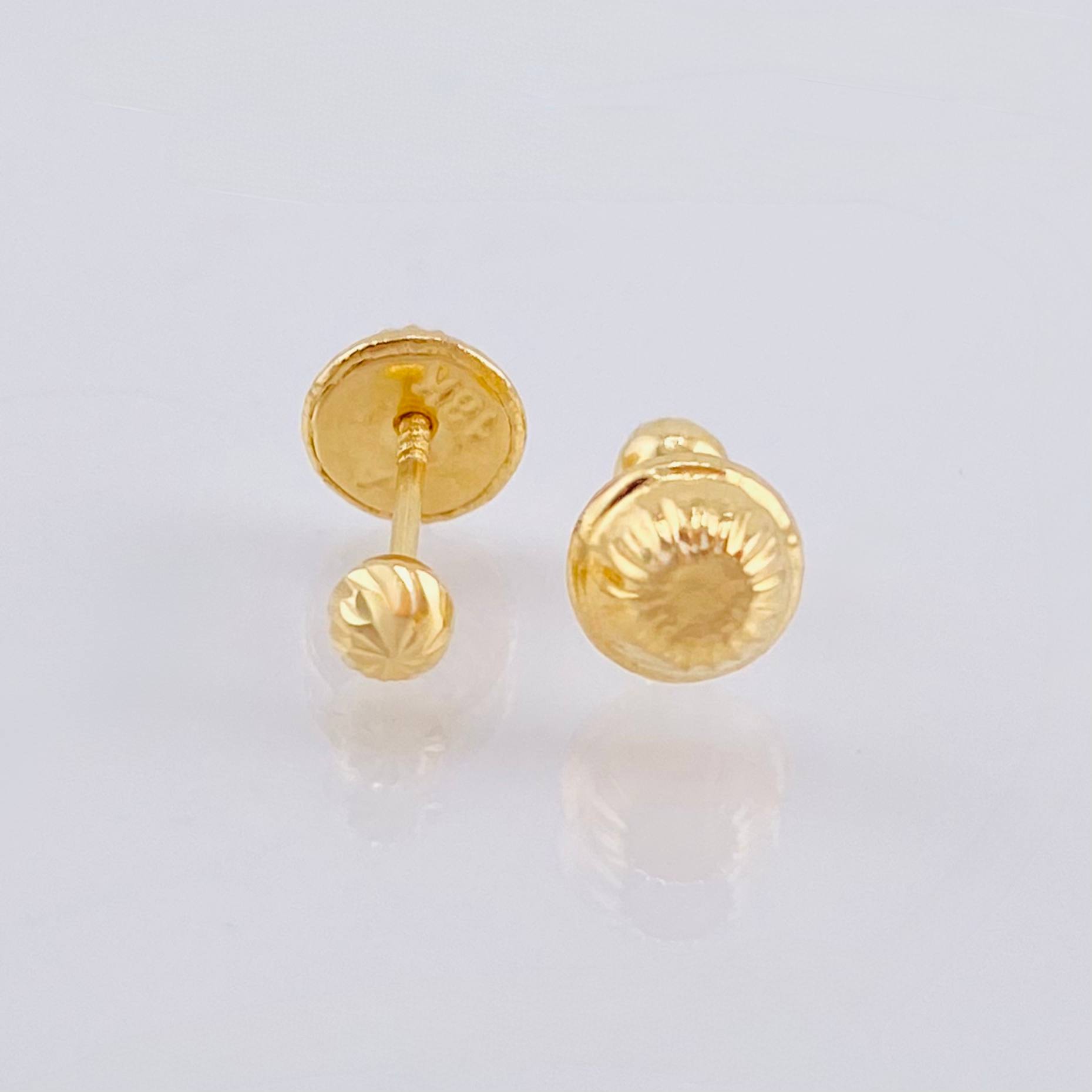 Topos Bola Diamantado 0.4gr / 3mm Oro Amarillo 18K ©