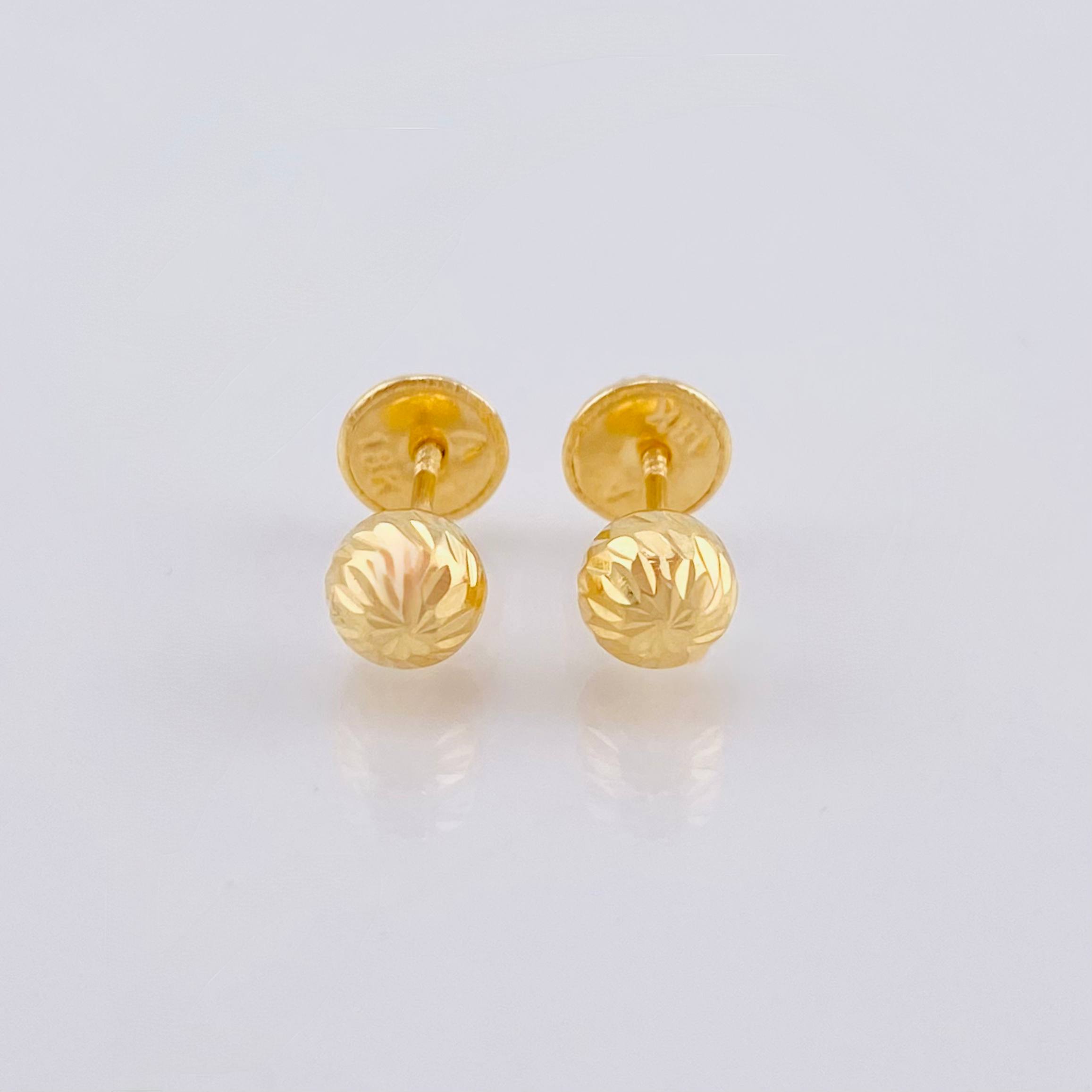 Topos Bola Diamantada 0.65 g / in / 5 mm Oro Amarillo 18K