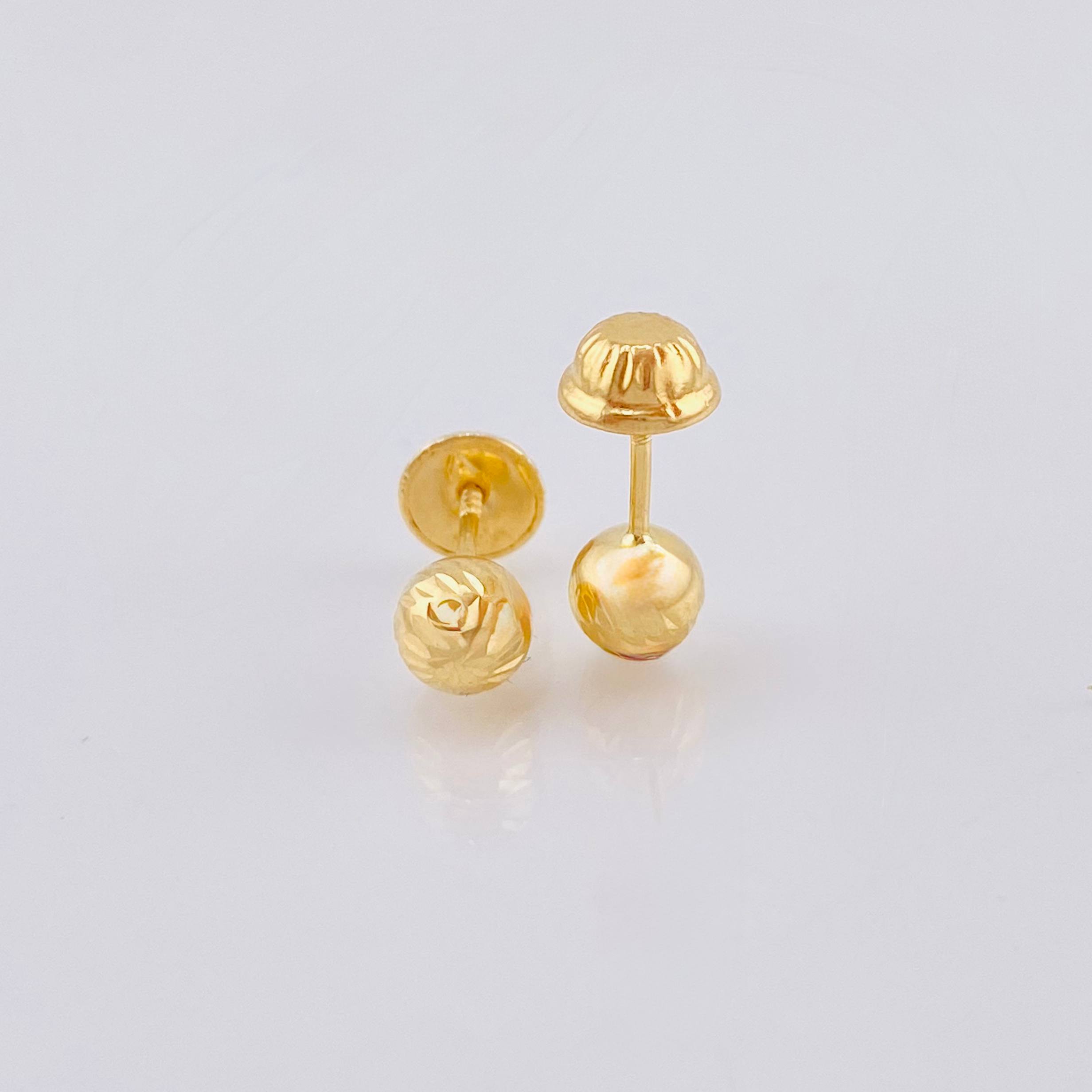 Topos Bola Diamantada 0.65 g / in / 5 mm Oro Amarillo 18K