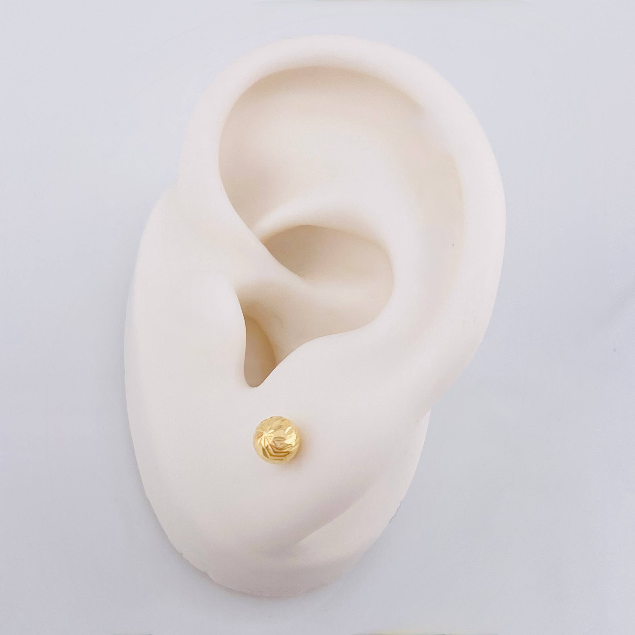 Topos Bola Diamantada 0.65 g / in / 5 mm Oro Amarillo 18K