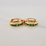 Candongas Carril 1.05gr / 1/2 in / Oro Amarillo 18K $