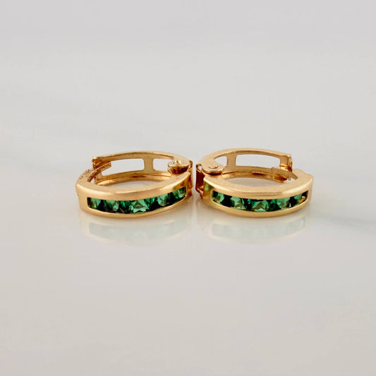 Candongas Carril 1.05gr / 1/2 in / Oro Amarillo 18K &