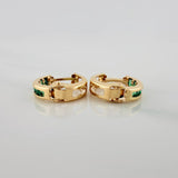 Candongas Carril 1.05gr / 1/2 in / Oro Amarillo 18K $